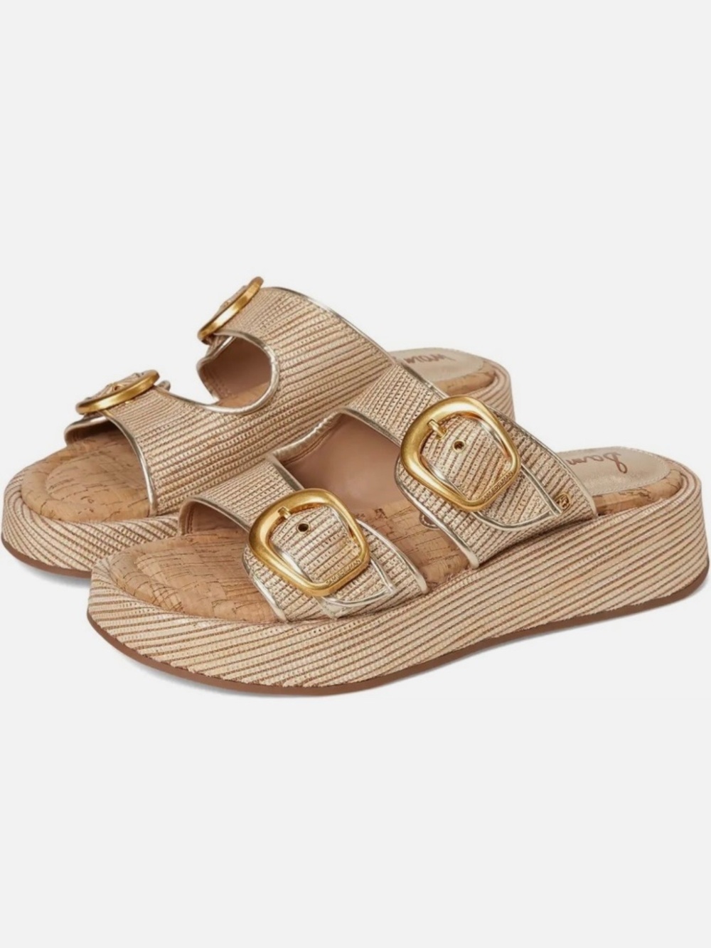 Sam Edelman Women's Nerissa Platform Sandal Gold Women’s 9
